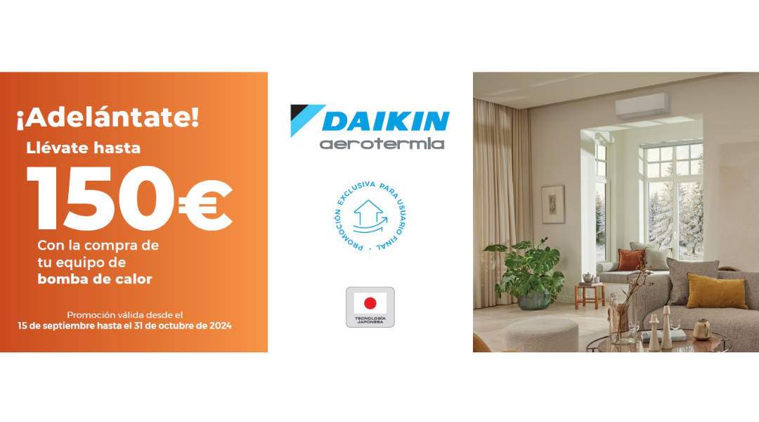 En este momento estás viendo Llévate hasta 150€ comprando Daikin